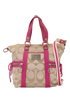 Poppy Shimmer Tote, &pound;40, Handbags, Beige/Pink, Canvas, Front view